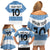 Custom Argentina Rugby 2024 Family Matching Off Shoulder Short Dress and Hawaiian Shirt Vamos Los Pumas with Jaguar and Floral Pattern - Wonder Print Shop