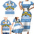 Custom Argentina Rugby 2024 Family Matching Short Sleeve Bodycon Dress and Hawaiian Shirt Vamos Los Pumas with Jaguar and Floral Pattern - Wonder Print Shop