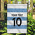 Custom Argentina Rugby 2024 Garden Flag Vamos Los Pumas with Jaguar and Floral Pattern - Wonder Print Shop