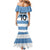 Custom Argentina Rugby 2024 Mermaid Dress Vamos Los Pumas with Jaguar and Floral Pattern - Wonder Print Shop