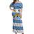 Custom Argentina Rugby 2024 Off Shoulder Maxi Dress Vamos Los Pumas with Jaguar and Floral Pattern - Wonder Print Shop