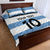 Custom Argentina Rugby 2024 Quilt Bed Set Vamos Los Pumas with Jaguar and Floral Pattern - Wonder Print Shop