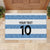 Custom Argentina Rugby 2024 Rubber Doormat Vamos Los Pumas with Jaguar and Floral Pattern - Wonder Print Shop