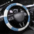 Argentina Rugby 2024 Steering Wheel Cover Vamos Los Pumas with Jaguar and Floral Pattern