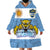 Custom Argentina Rugby 2024 Wearable Blanket Hoodie Vamos Los Pumas with Jaguar and Floral Pattern - Wonder Print Shop