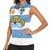 Custom Argentina Rugby 2024 Women Sleeveless Polo Shirt Vamos Los Pumas with Jaguar and Floral Pattern - Wonder Print Shop