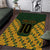 Custom South Africa Rugby 2024 Area Rug Go Champion Springboks and Kente Pattern - Wonder Print Shop