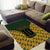 Custom South Africa Rugby 2024 Area Rug Go Champion Springboks and Kente Pattern - Wonder Print Shop