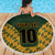 Custom South Africa Rugby 2024 Beach Blanket Go Champion Springboks and Kente Pattern - Wonder Print Shop