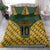 Custom South Africa Rugby 2024 Bedding Set Go Champion Springboks and Kente Pattern - Wonder Print Shop