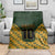 Custom South Africa Rugby 2024 Blanket Go Champion Springboks and Kente Pattern