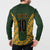 Custom South Africa Rugby 2024 Button Sweatshirt Go Champion Springboks and Kente Pattern - Wonder Print Shop