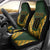 Custom South Africa Rugby 2024 Car Seat Cover Go Champion Springboks and Kente Pattern - Wonder Print Shop