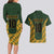 Custom South Africa Rugby 2024 Couples Matching Long Sleeve Bodycon Dress and Hawaiian Shirt Go Champion Springboks and Kente Pattern - Wonder Print Shop