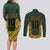 Custom South Africa Rugby 2024 Couples Matching Long Sleeve Bodycon Dress and Long Sleeve Button Shirt Go Champion Springboks and Kente Pattern - Wonder Print Shop