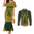 Custom South Africa Rugby 2024 Couples Matching Mermaid Dress and Long Sleeve Button Shirt Go Champion Springboks and Kente Pattern