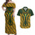 Custom South Africa Rugby 2024 Couples Matching Off Shoulder Maxi Dress and Hawaiian Shirt Go Champion Springboks and Kente Pattern - Wonder Print Shop