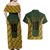 Custom South Africa Rugby 2024 Couples Matching Off Shoulder Maxi Dress and Hawaiian Shirt Go Champion Springboks and Kente Pattern - Wonder Print Shop