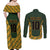 Custom South Africa Rugby 2024 Couples Matching Off Shoulder Maxi Dress and Long Sleeve Button Shirt Go Champion Springboks and Kente Pattern - Wonder Print Shop