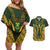 Custom South Africa Rugby 2024 Couples Matching Off Shoulder Short Dress and Hawaiian Shirt Go Champion Springboks and Kente Pattern - Wonder Print Shop