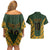 Custom South Africa Rugby 2024 Couples Matching Off Shoulder Short Dress and Hawaiian Shirt Go Champion Springboks and Kente Pattern - Wonder Print Shop