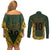 Custom South Africa Rugby 2024 Couples Matching Off Shoulder Short Dress and Long Sleeve Button Shirt Go Champion Springboks and Kente Pattern - Wonder Print Shop