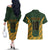 Custom South Africa Rugby 2024 Couples Matching Off The Shoulder Long Sleeve Dress and Hawaiian Shirt Go Champion Springboks and Kente Pattern - Wonder Print Shop