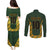 Custom South Africa Rugby 2024 Couples Matching Puletasi and Long Sleeve Button Shirt Go Champion Springboks and Kente Pattern - Wonder Print Shop