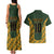 Custom South Africa Rugby 2024 Couples Matching Tank Maxi Dress and Hawaiian Shirt Go Champion Springboks and Kente Pattern - Wonder Print Shop