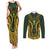 Custom South Africa Rugby 2024 Couples Matching Tank Maxi Dress and Long Sleeve Button Shirt Go Champion Springboks and Kente Pattern - Wonder Print Shop