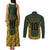 Custom South Africa Rugby 2024 Couples Matching Tank Maxi Dress and Long Sleeve Button Shirt Go Champion Springboks and Kente Pattern - Wonder Print Shop