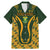 Custom South Africa Rugby 2024 Family Matching Mermaid Dress and Hawaiian Shirt Go Champion Springboks and Kente Pattern - Wonder Print Shop