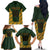 Custom South Africa Rugby 2024 Family Matching Off The Shoulder Long Sleeve Dress and Hawaiian Shirt Go Champion Springboks and Kente Pattern - Wonder Print Shop