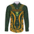 Custom South Africa Rugby 2024 Family Matching Off The Shoulder Long Sleeve Dress and Hawaiian Shirt Go Champion Springboks and Kente Pattern - Wonder Print Shop