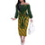 Custom South Africa Rugby 2024 Family Matching Off The Shoulder Long Sleeve Dress and Hawaiian Shirt Go Champion Springboks and Kente Pattern - Wonder Print Shop