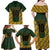 Custom South Africa Rugby 2024 Family Matching Off Shoulder Maxi Dress and Hawaiian Shirt Go Champion Springboks and Kente Pattern - Wonder Print Shop