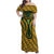 Custom South Africa Rugby 2024 Family Matching Off Shoulder Maxi Dress and Hawaiian Shirt Go Champion Springboks and Kente Pattern - Wonder Print Shop