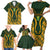 Custom South Africa Rugby 2024 Family Matching Short Sleeve Bodycon Dress and Hawaiian Shirt Go Champion Springboks and Kente Pattern - Wonder Print Shop