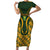 Custom South Africa Rugby 2024 Family Matching Short Sleeve Bodycon Dress and Hawaiian Shirt Go Champion Springboks and Kente Pattern - Wonder Print Shop