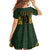 Custom South Africa Rugby 2024 Kid Short Sleeve Dress Go Champion Springboks and Kente Pattern - Wonder Print Shop