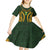 Custom South Africa Rugby 2024 Kid Short Sleeve Dress Go Champion Springboks and Kente Pattern - Wonder Print Shop