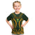 Custom South Africa Rugby 2024 Kid T Shirt Go Champion Springboks and Kente Pattern - Wonder Print Shop