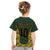 Custom South Africa Rugby 2024 Kid T Shirt Go Champion Springboks and Kente Pattern - Wonder Print Shop