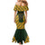 Custom South Africa Rugby 2024 Mermaid Dress Go Champion Springboks and Kente Pattern - Wonder Print Shop