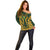 Custom South Africa Rugby 2024 Off Shoulder Sweater Go Champion Springboks and Kente Pattern - Wonder Print Shop