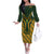 Custom South Africa Rugby 2024 Off The Shoulder Long Sleeve Dress Go Champion Springboks and Kente Pattern - Wonder Print Shop