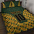 Custom South Africa Rugby 2024 Quilt Bed Set Go Champion Springboks and Kente Pattern - Wonder Print Shop