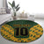 Custom South Africa Rugby 2024 Round Carpet Go Champion Springboks and Kente Pattern