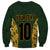 Custom South Africa Rugby 2024 Sweatshirt Go Champion Springboks and Kente Pattern