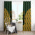 Custom South Africa Rugby 2024 Window Curtain Go Champion Springboks and Kente Pattern